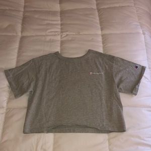 Champion Light Grey Crop Top